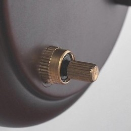 Applique da parete in ferro con paralume in tessuto 1 luce nero beige