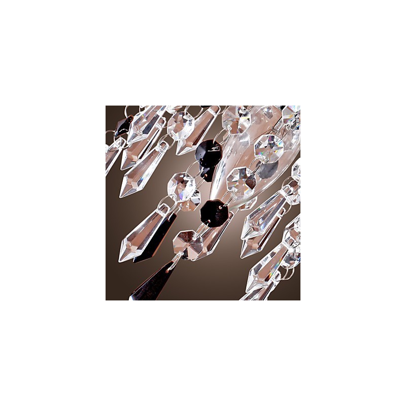 Applique da parete con goccia di cristallo elegante, cromo