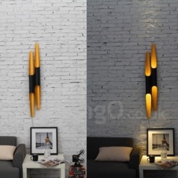Applique da parete moderna in metallo 70x6 cm 2 LED
