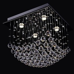 Lampadario a filo in cristallo a 4 luci