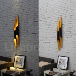 Applique da parete moderna in metallo 70x6 cm 2 LED
