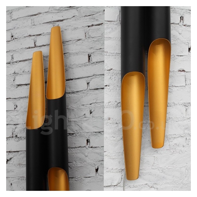 Applique da parete moderna in metallo 70x6 cm 2 LED