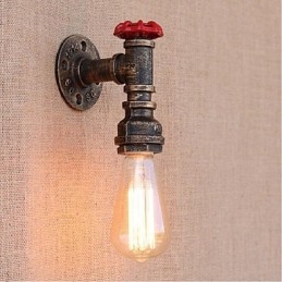 Applique da parete decorativa piccola con tubo dell'acqua semplice Nostalgia