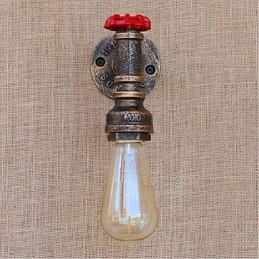Applique da parete decorativa piccola con tubo dell'acqua semplice Nostalgia