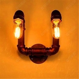 Applique da parete industriale retrò Xiang American Bar in ferro con tubo dell’acqua