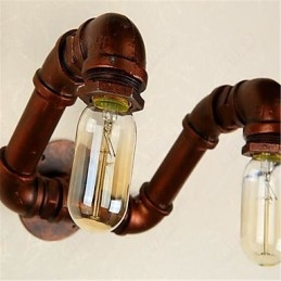 Applique da parete industriale retrò Xiang American Bar in ferro con tubo dell’acqua