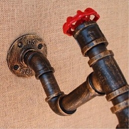 Applique da parete decorativa piccola a tubo d'acqua Nostalgia