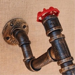 Applique da parete decorativa piccola a tubo d'acqua Nostalgia