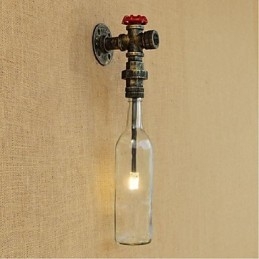 Applique da parete rustica in bronzo E27 con lampadina inclusa