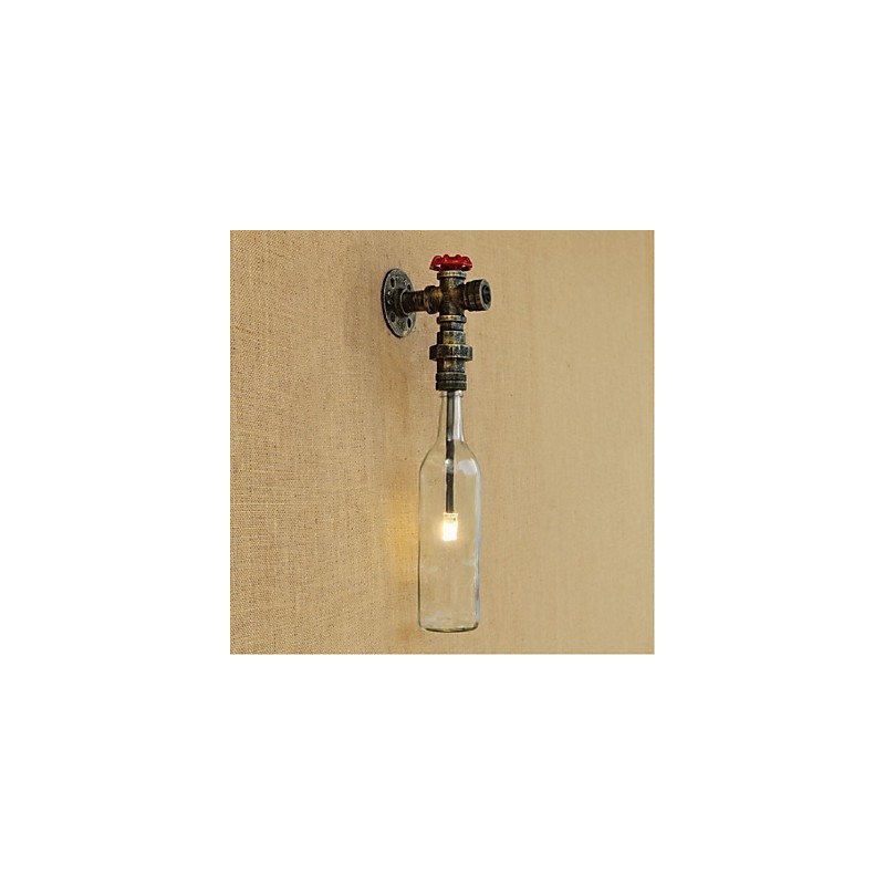 Applique da parete rustica in bronzo E27 con lampadina inclusa