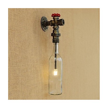 Applique da parete rustica in bronzo E27 con lampadina inclusa