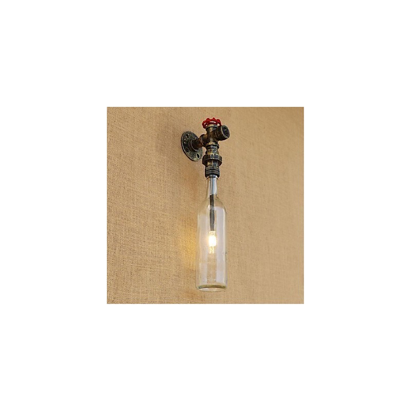 Applique da parete rustica in bronzo E27 con lampadina inclusa
