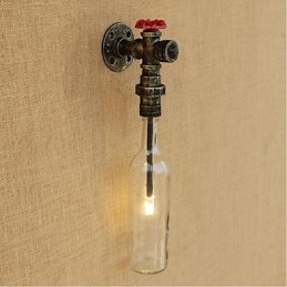 Applique da parete rustica in bronzo E27 con lampadina inclusa