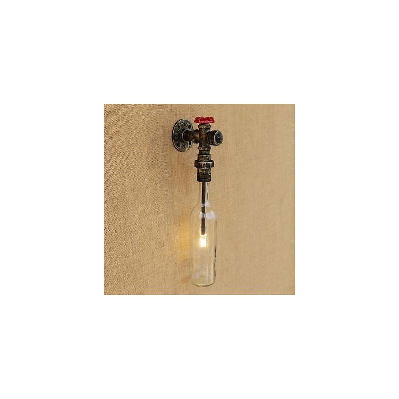 Applique da parete rustica in bronzo E27 con lampadina inclusa