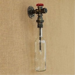 Applique da parete rustica in bronzo E27 con lampadina inclusa