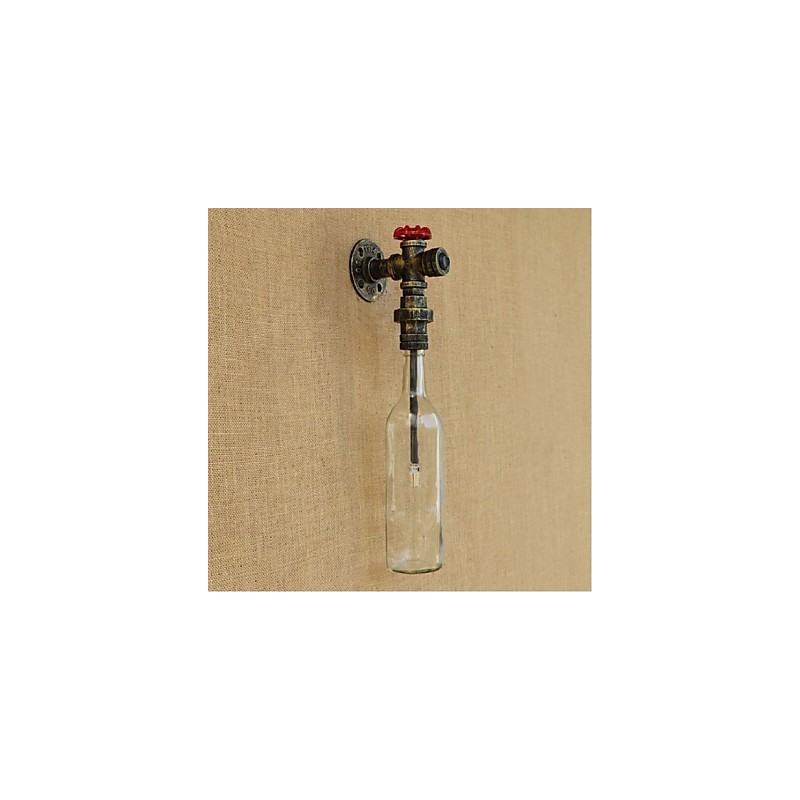 Applique da parete rustica in bronzo E27 con lampadina inclusa