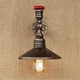 Applique da parete rustica Lodge in metallo con luce ambientale, E27, 40 W, 25 x 19 x 18 cm