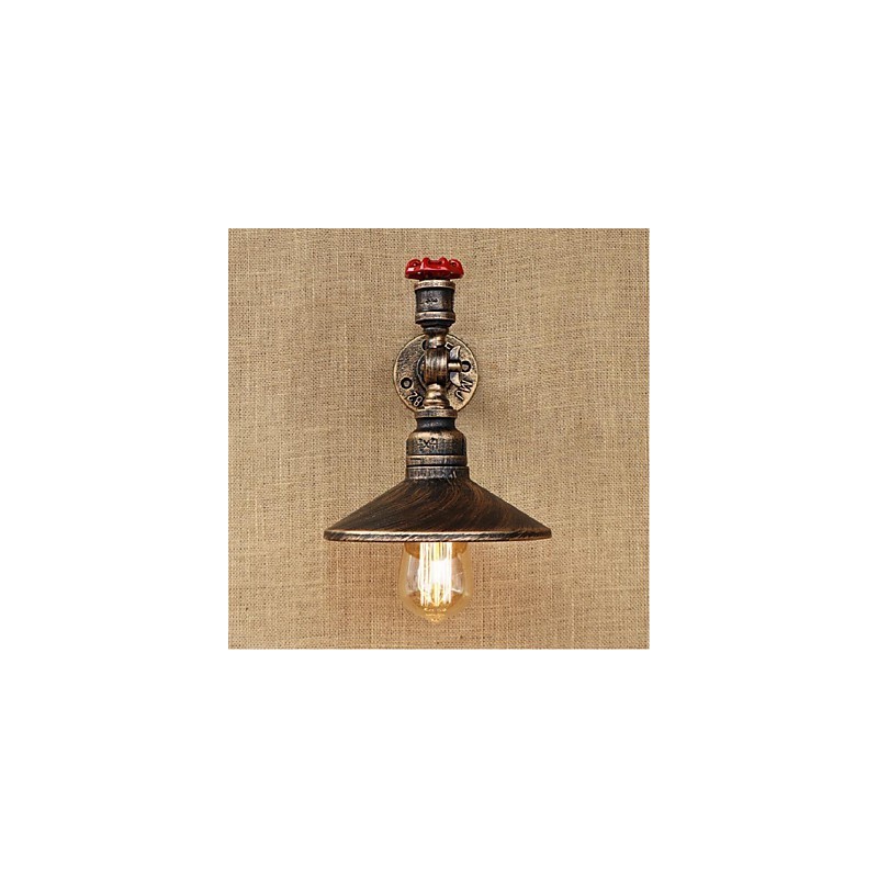 Applique da parete rustica Lodge in metallo con luce ambientale, E27, 40 W, 25 x 19 x 18 cm