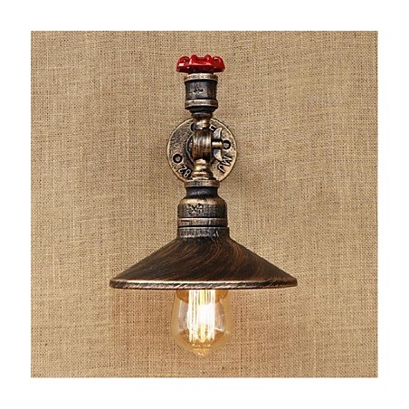 Applique da parete rustica Lodge in metallo con luce ambientale, E27, 40 W, 25 x 19 x 18 cm