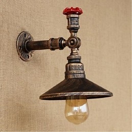 Applique da parete rustica Lodge in metallo con luce ambientale, E27, 40 W, 25 x 19 x 18 cm