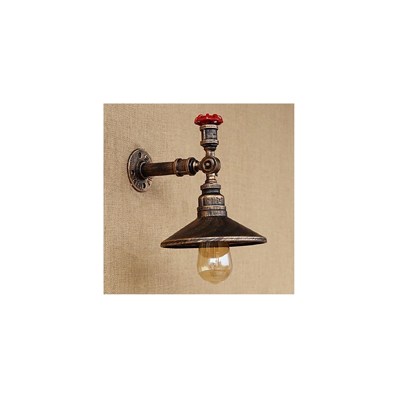 Applique da parete rustica Lodge in metallo con luce ambientale, E27, 40 W, 25 x 19 x 18 cm