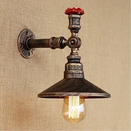 Applique da parete rustica Lodge in metallo con luce ambientale, E27, 40 W, 25 x 19 x 18 cm