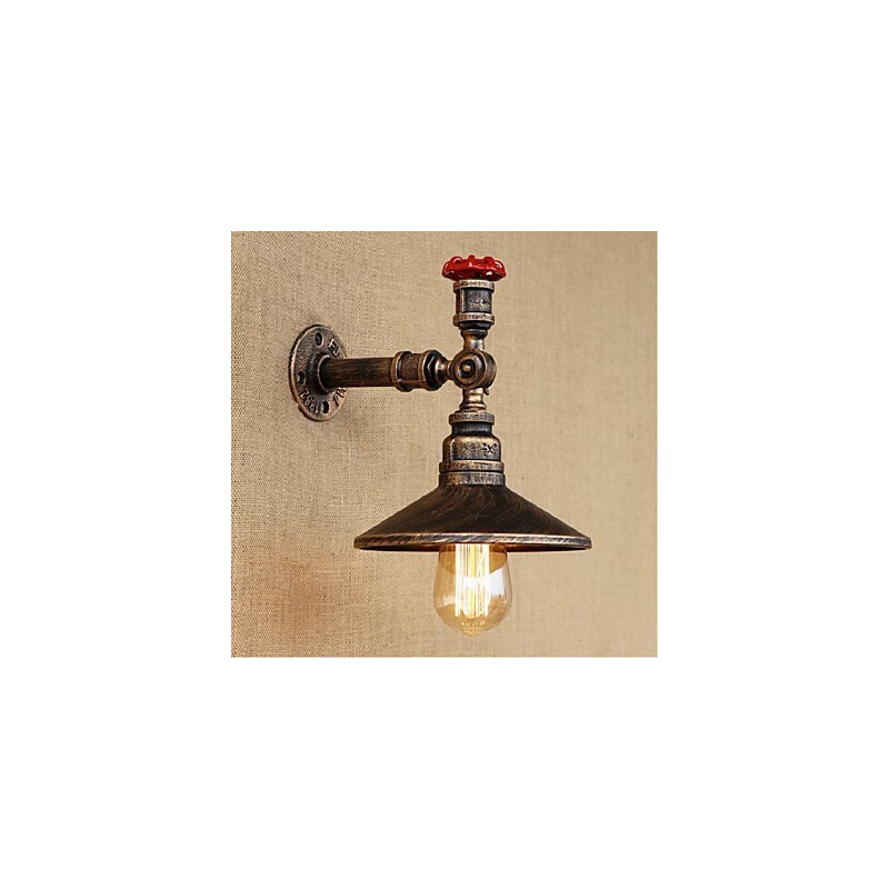 Applique da parete rustica Lodge in metallo con luce ambientale, E27, 40 W, 25 x 19 x 18 cm