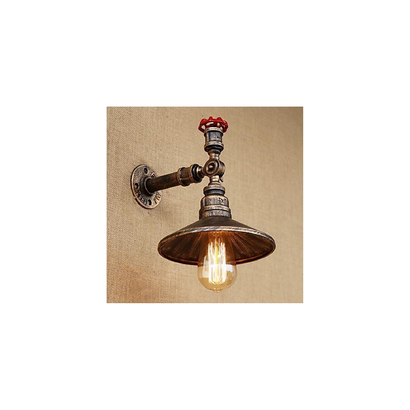 Applique da parete rustica Lodge in metallo con luce ambientale, E27, 40 W, 25 x 19 x 18 cm