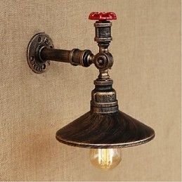 Applique da parete rustica Lodge in metallo con luce ambientale, E27, 40 W, 25 x 19 x 18 cm