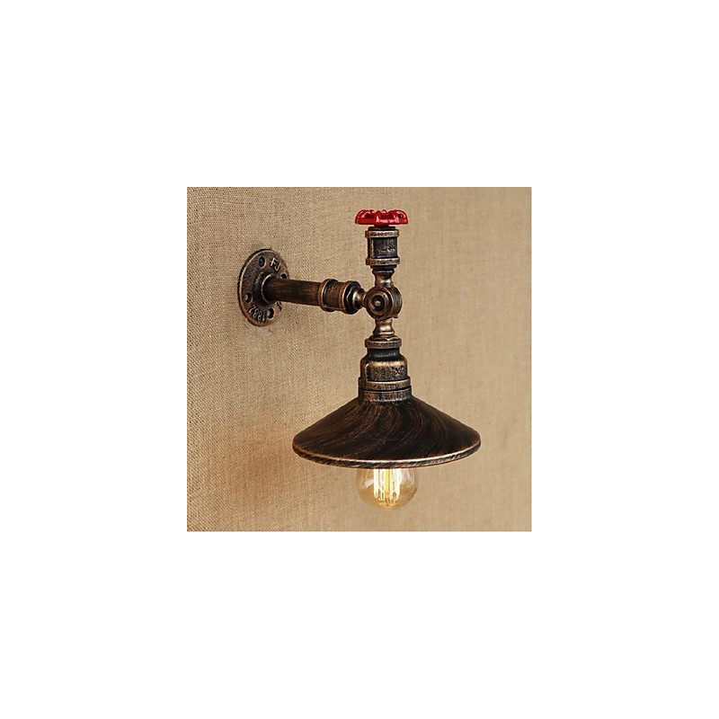 Applique da parete rustica Lodge in metallo con luce ambientale, E27, 40 W, 25 x 19 x 18 cm