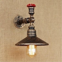 Applique da parete rustica Lodge in metallo con luce ambientale, E27, 40 W, 25 x 19 x 18 cm
