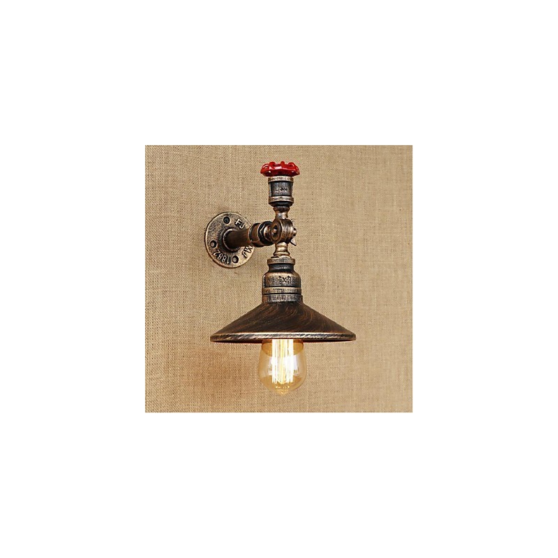 Applique da parete rustica Lodge in metallo con luce ambientale, E27, 40 W, 25 x 19 x 18 cm