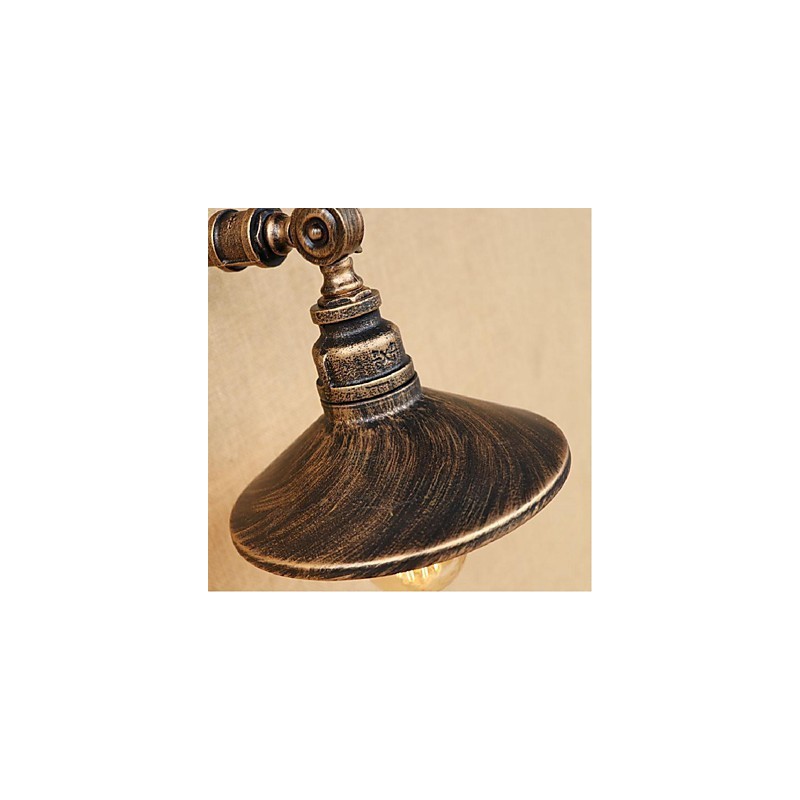Applique da parete rustica Lodge in metallo con luce ambientale, E27, 40 W, 25 x 19 x 18 cm