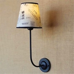 Applique da parete moderna contemporanea con braccio oscillante, finitura in ossido nero, lampadina E26/E27 inclusa
