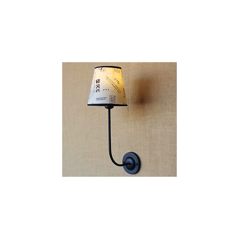 Applique da parete moderna contemporanea con braccio oscillante, finitura in ossido nero, lampadina E26/E27 inclusa