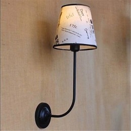 Applique da parete moderna contemporanea con braccio oscillante, finitura in ossido nero, lampadina E26/E27 inclusa