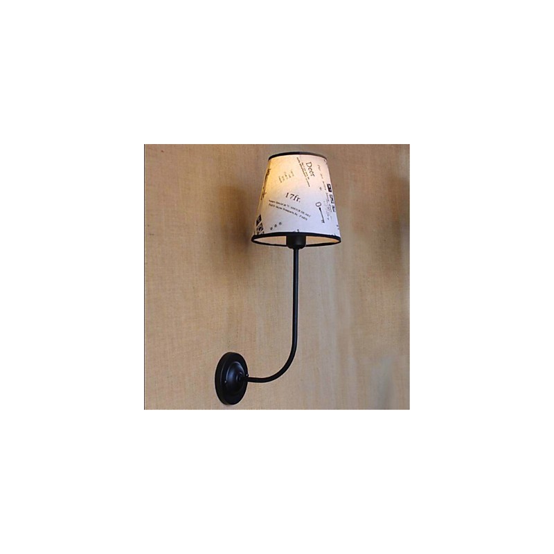 Applique da parete moderna contemporanea con braccio oscillante, finitura in ossido nero, lampadina E26/E27 inclusa
