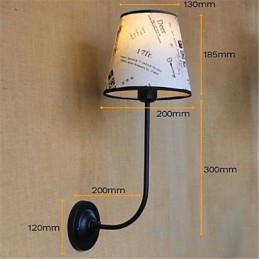 Applique da parete moderna contemporanea con braccio oscillante, finitura in ossido nero, lampadina E26/E27 inclusa