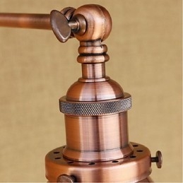 Applique da parete retrattile pieghevole a braccio lungo retrò, ottone antico