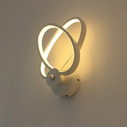 Applique da parete moderna contemporanea con LED integrato, finitura pittura, luce ambientale 18 W