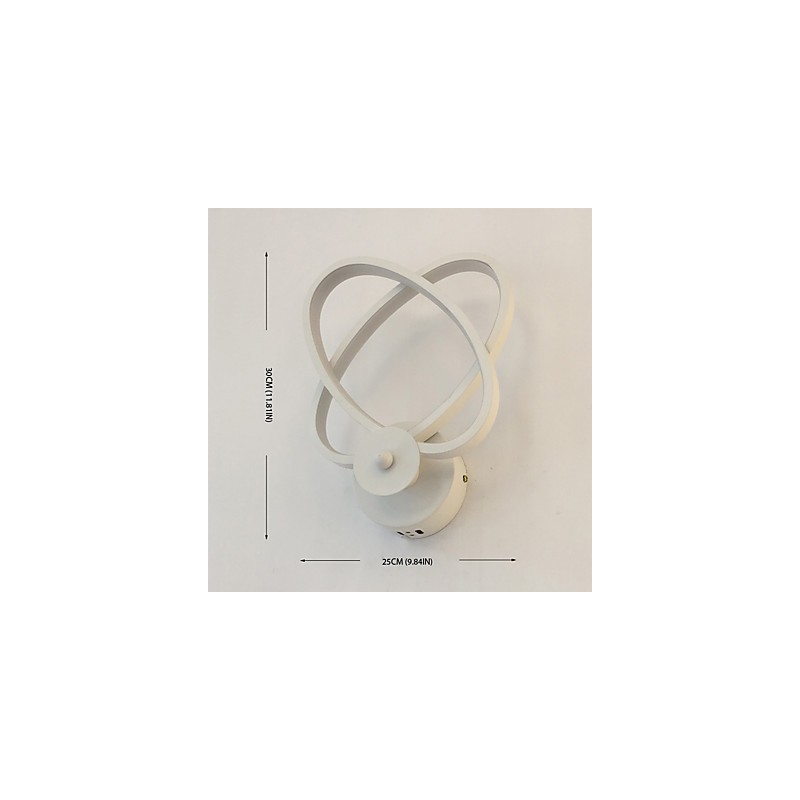 Applique da parete moderna contemporanea con LED integrato, finitura pittura, luce ambientale 18 W