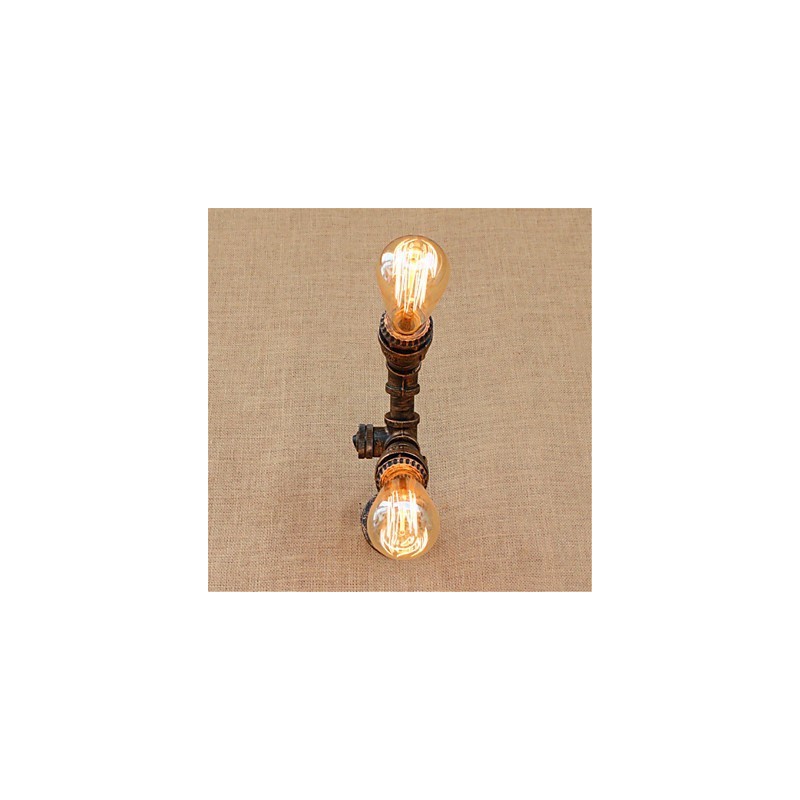 Applique da parete rustica Lodge finitura pittura luce ambientale E27 2 lampadine