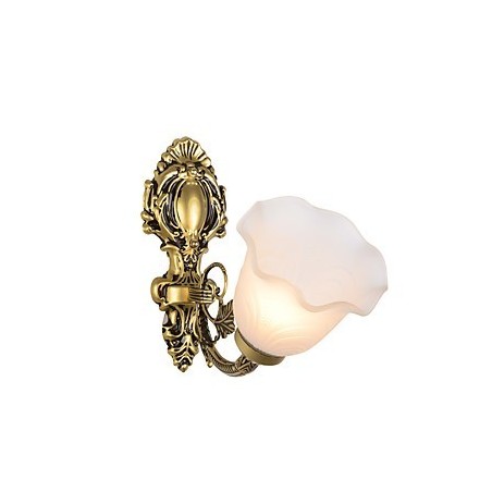 Applique da parete country mini verniciata con luce verso l'alto, lampadina inclusa