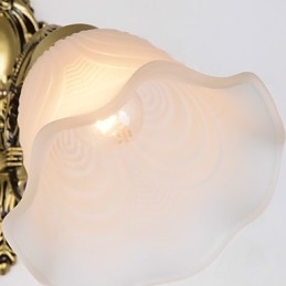 Applique da parete country mini verniciata con luce verso l'alto, lampadina inclusa