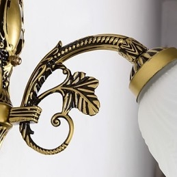 Applique da parete country mini verniciata con luce verso l'alto, lampadina inclusa