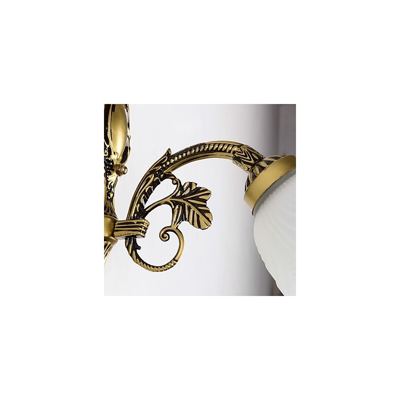 Applique da parete country mini verniciata con luce verso l'alto, lampadina inclusa