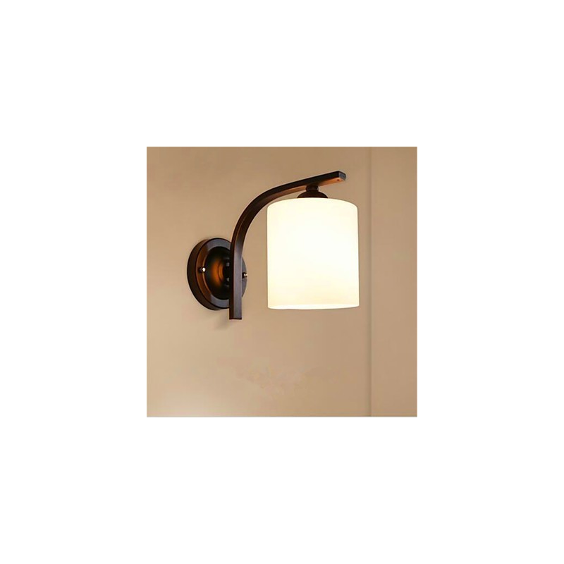 Applique da parete rustica country tradizionale/classica finitura ossido nero protezione occhi