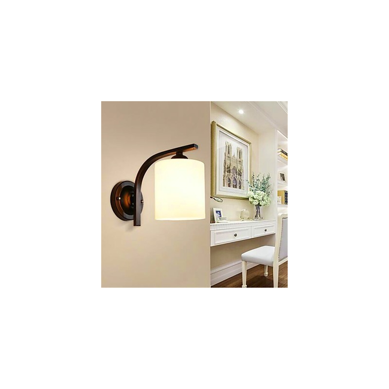 Applique da parete rustica country tradizionale/classica finitura ossido nero protezione occhi