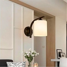 Applique da parete rustica country tradizionale/classica finitura ossido nero protezione occhi