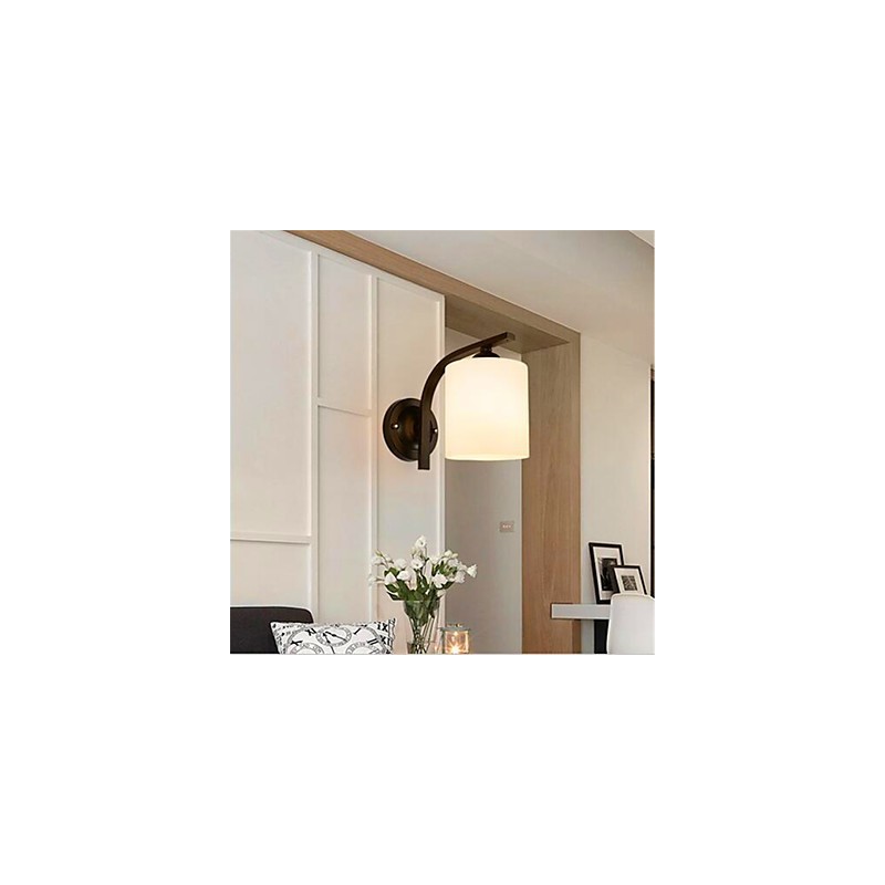Applique da parete rustica country tradizionale/classica finitura ossido nero protezione occhi